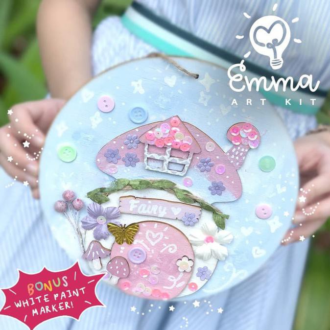 

Update! Make With Emma Art Kit: Rainbow Fairy House Craft Bonus White Marker Termurah