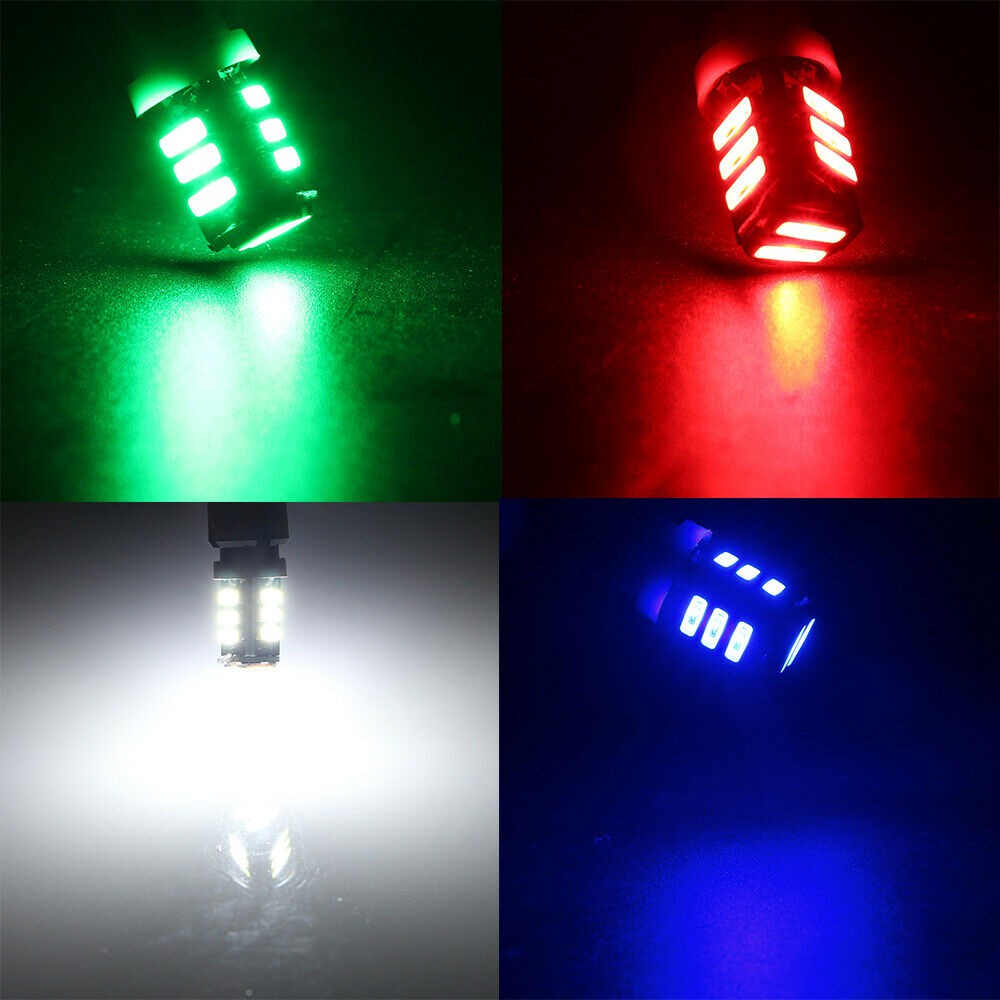 Lampu LED T10 W5W 7014 11SMD Ultra Bright Lampu Senja Sein Sen Mundur Mobil Motor