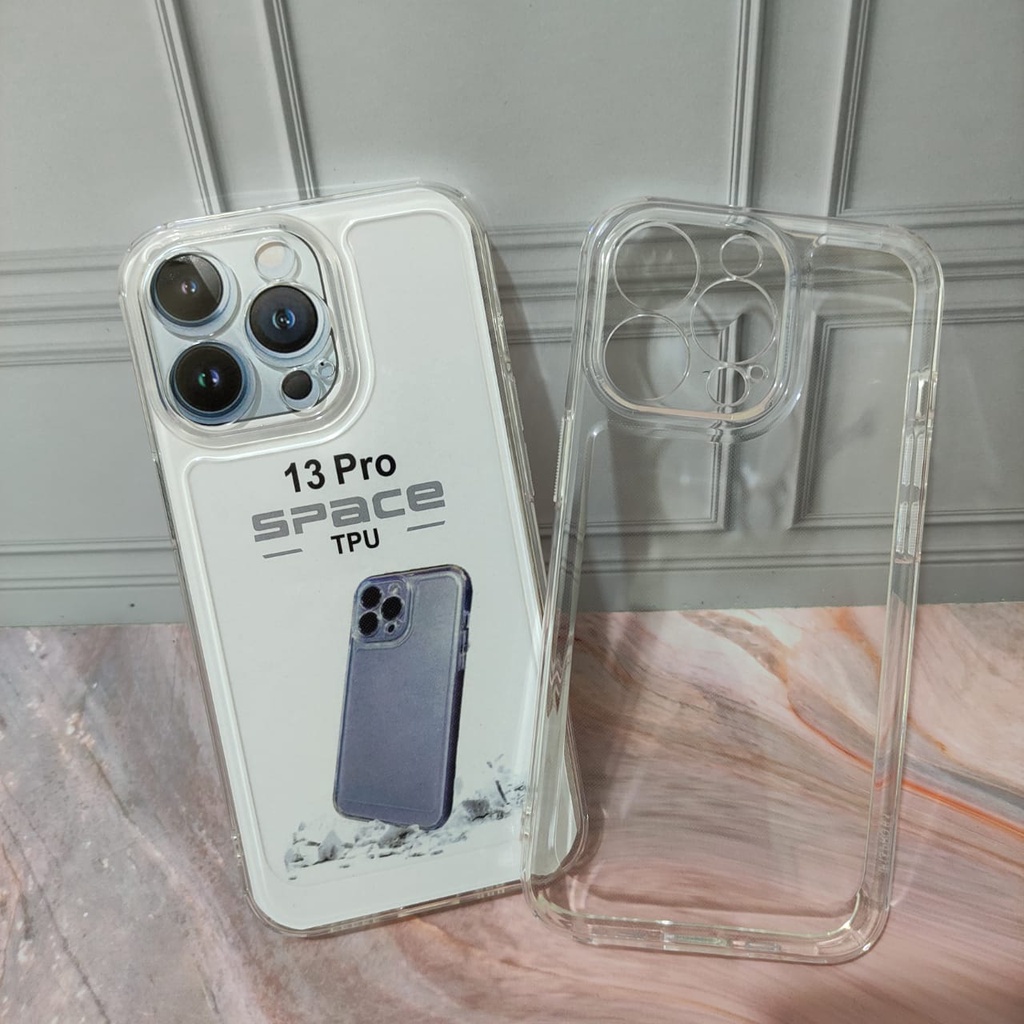 SoftCase Case For Ip 13 13 Mini 13 Pro 13 Pro Max Case Bening Clear Grey SPACE TPU Jelly White_Cell