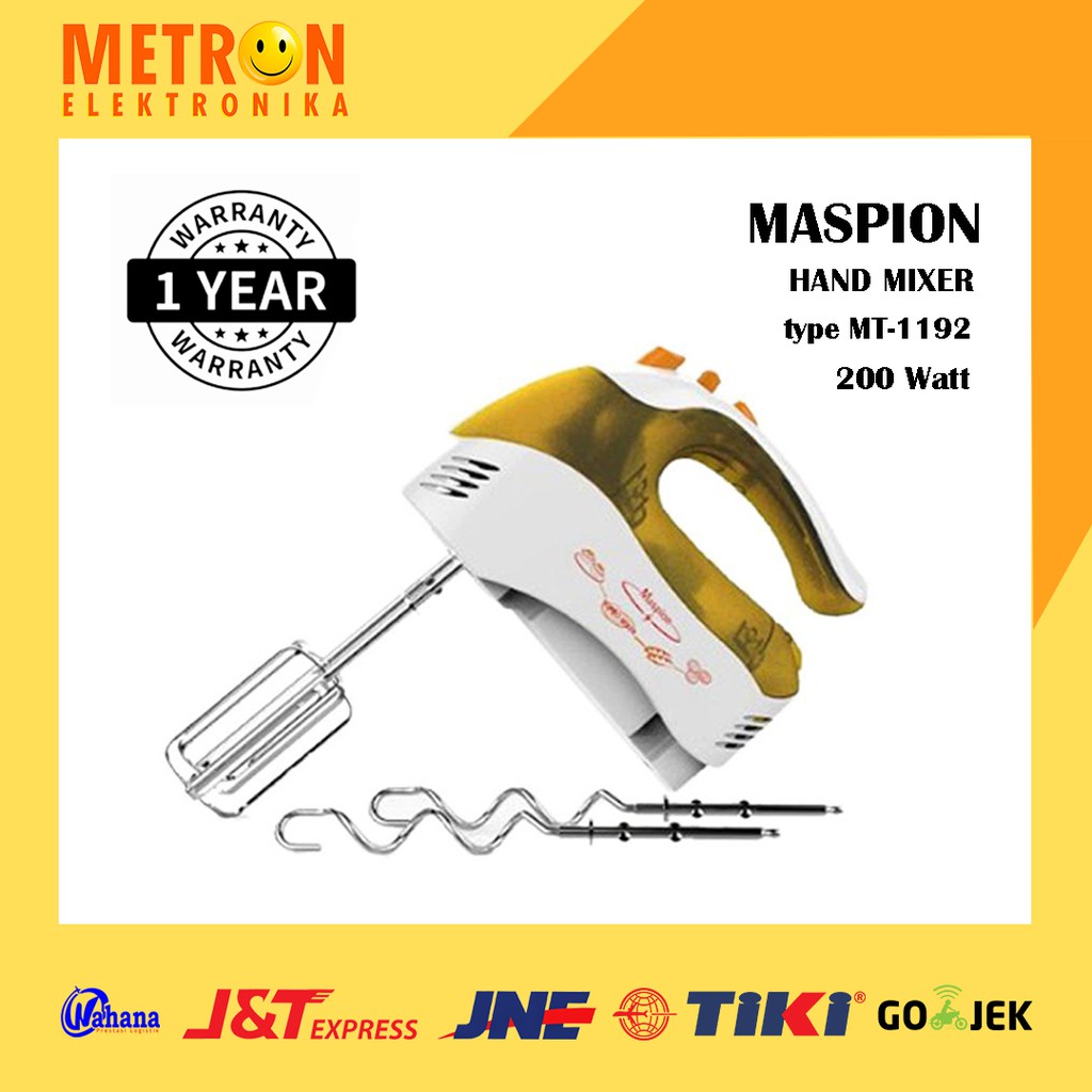 MASPION MT 1192 / HAND MIXER TANGAN / MT1192