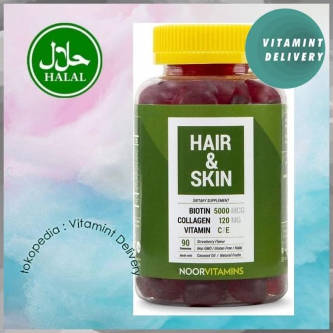 Noor Vitamins Hair Vitamins Biotin, Collagen, Silica, Vitamin C & E 28Eh1N6Na7