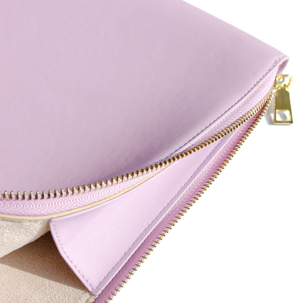 Laptop Leather Sleeve - Lilac