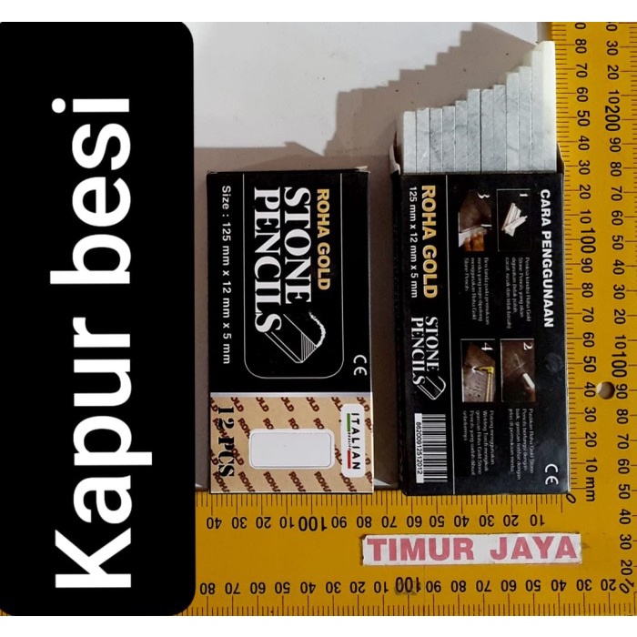 

tulis-alat-paket- original premium kapur besi stone pencil 1 pack isi 12 pcs roha ferari -paket-