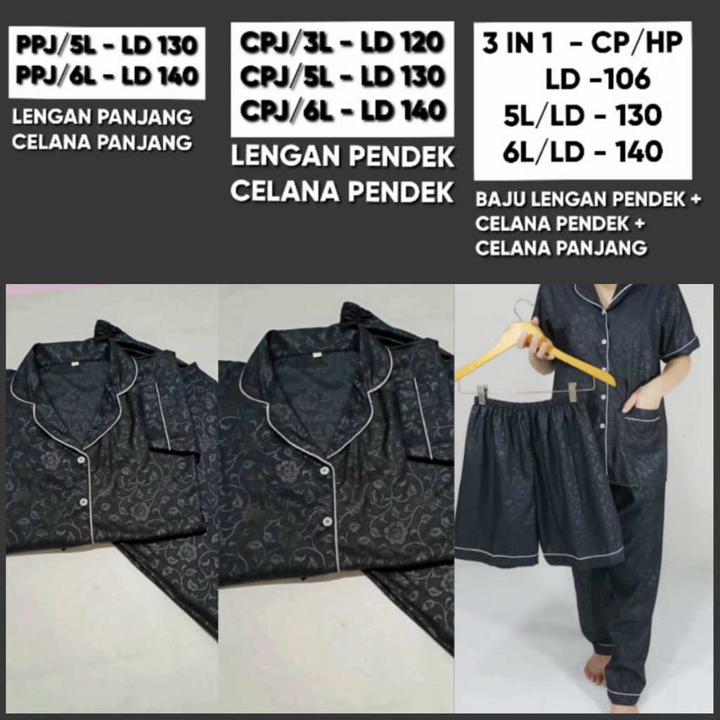 Piyama Jumbo Baju Tidur Katun Embos ld 116 / Pakaian Wanita