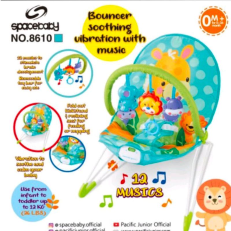 Space Baby Bouncer Soothing Vibration with Music / Ayumam Bayi / Bouncer Bayi