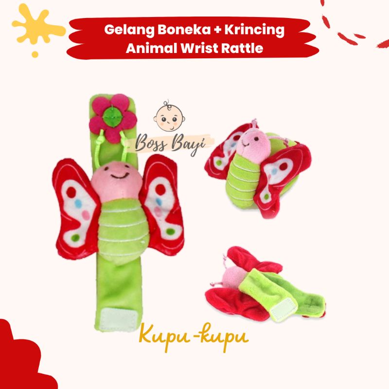 Mainan Gelang Boneka Bentuk Hewan / Rattle Gelang Bayi