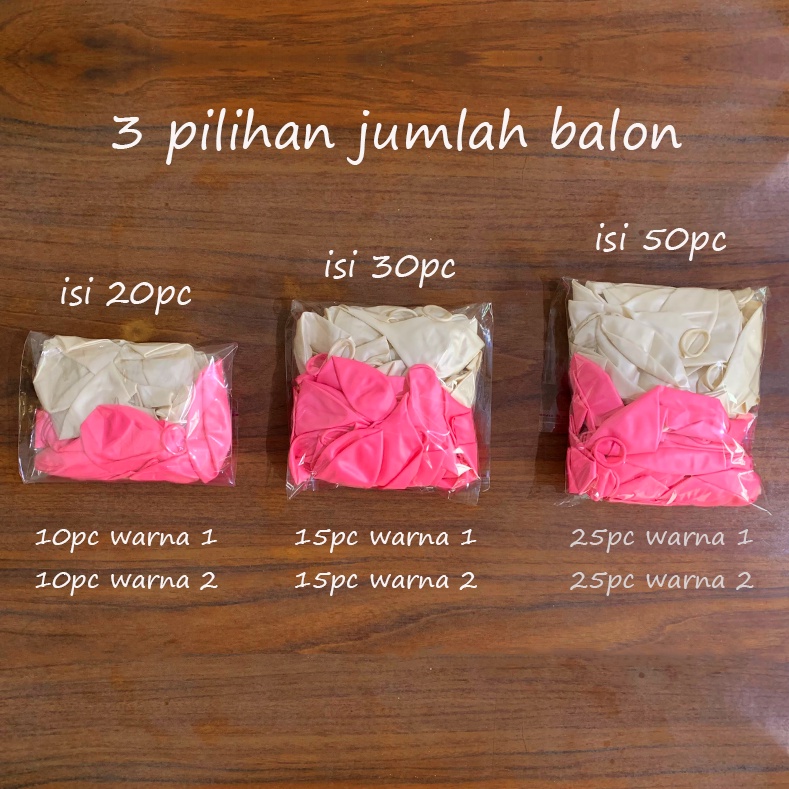 [LATEX COMBO] Balon Latex 12 inch METALIK 2 WARNA Warni MIX COLOR isi 20/30/50 PART 2