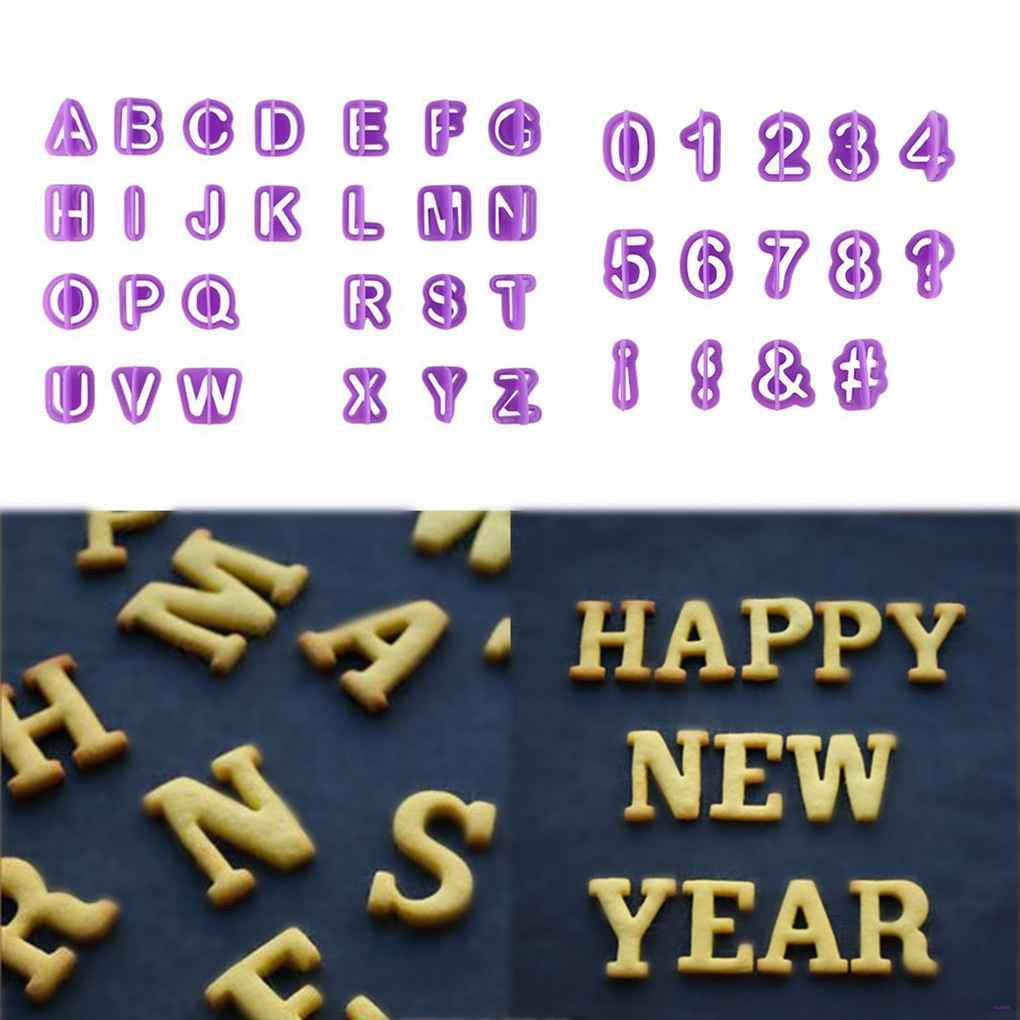 [READY STOCK] 40Pcs Letter Alphabet Number Fondant Cake Cookie Cutter Pan Mold Biscuit Mould Sugar Shape Maker