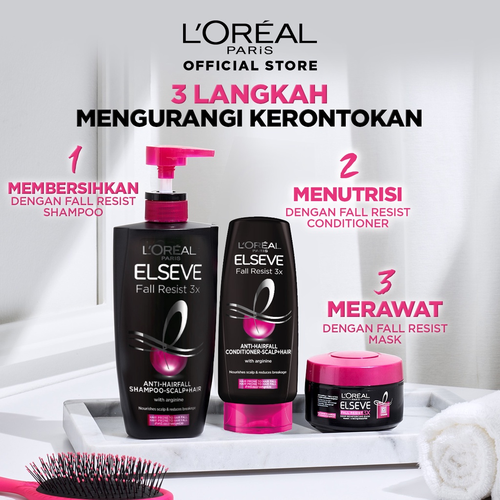 L'Oreal Paris Fall Resist 3x Shampoo - 170ml - Hair Care Perawatan Rambut Rontok Loreal-6