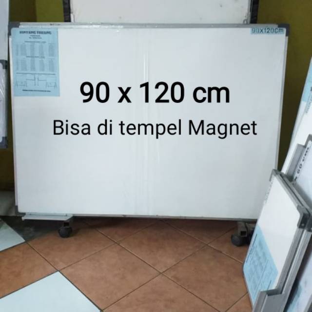 Whiteboard kantor 90 x 120 siap gojek grab