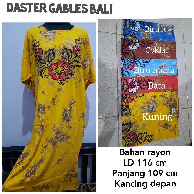 DASTER GABLES BALI BARONG KANCING DEPAN / Coza Batik