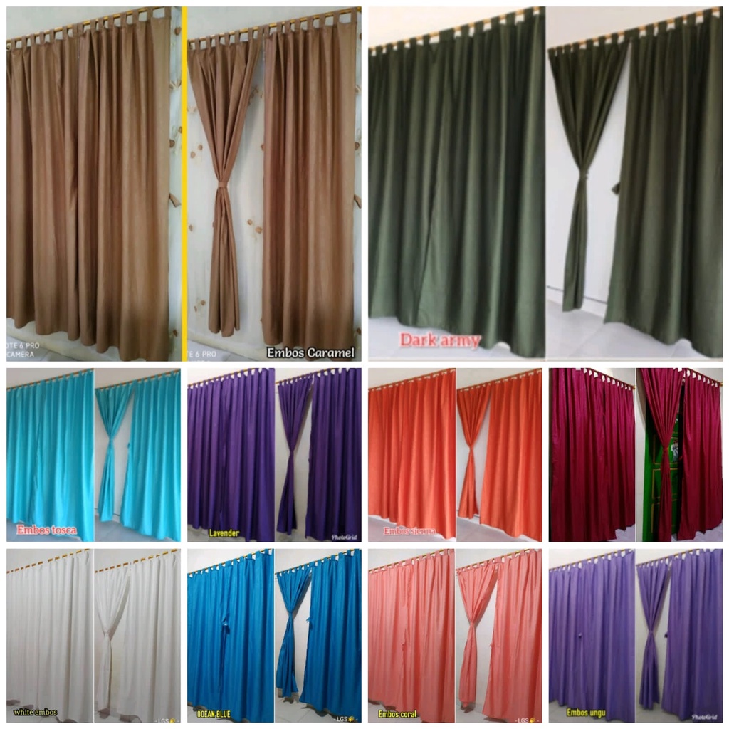 KONVEKSI GORDEN EMBOS  TIRAI EMBOS TALI / TIRAI PEREKAT / GORDEN EMBOS TALI ukuran 150x200cm