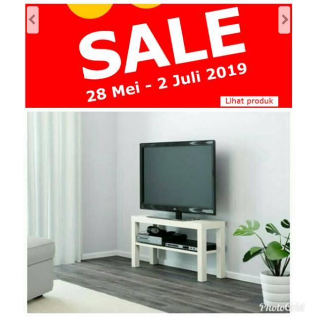 IKEA Lack Meja Rak TV Putih 90x26cm