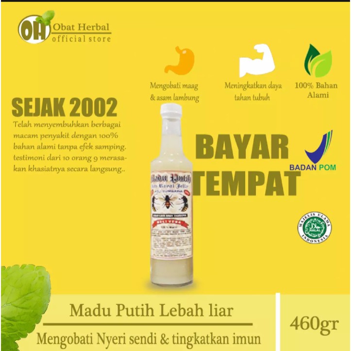

Madu putih tawon liar melivera royal jelly