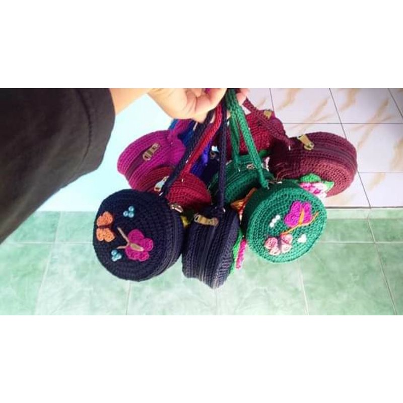 Dompet Rajut Bulat , Dompet Koin (DomKo)