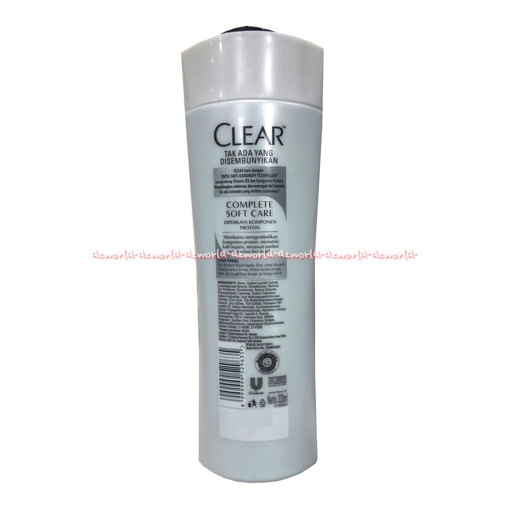 Clear Anti Dandruff Ice Menthol Soft Care Shampoo Ketombe 320ml