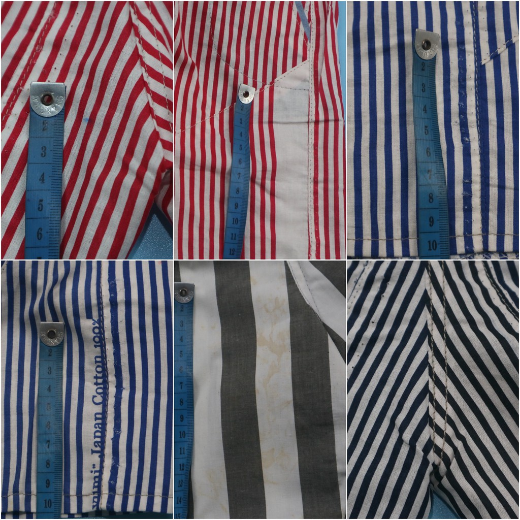 Celana Salur Biru uk 3-4 Tahun / Anak Laki Bawahan Cowok Adem Katun Murah Grosir Pants Hawai Main