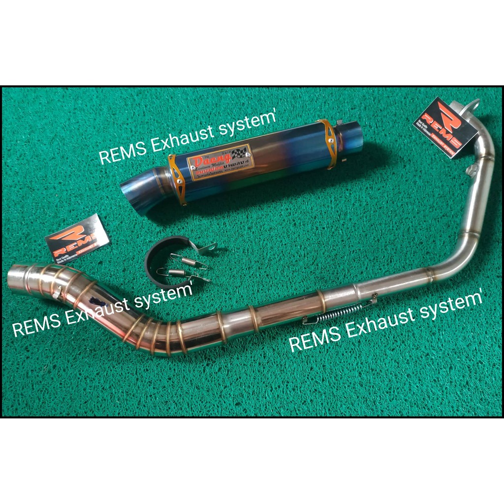 Knalpot Racing DAENG Blue Thailook VARIO 125 150 - BEAT -PCX - ADV- DLL Fullset