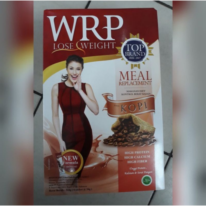 

WRP LOSE WEIGHT cokelat/kopi/mocca&teh hijau 324 ( 6 sachet @ 54g) - mocca