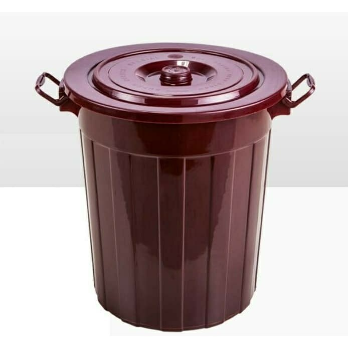 EMBER PLASTIK 30 liter TUTUP GENTONG AIR ANTI PECAH MAROON HIJAU