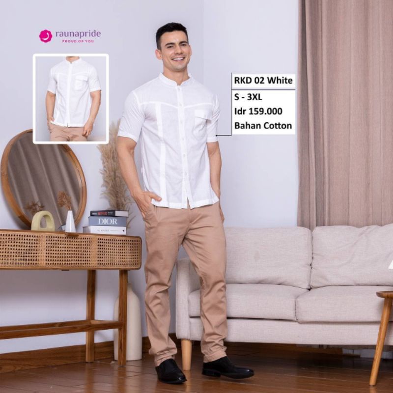 Rauna Koko Dewasa Putih RKD 01/ Koko Dewasa Lengan Panjang RKDP 01 / Fashion Muslim