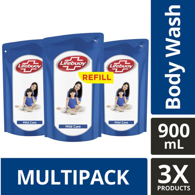 Lifebuoy Sabun Cair Mild Care Refill 900 ml - Multi Pack