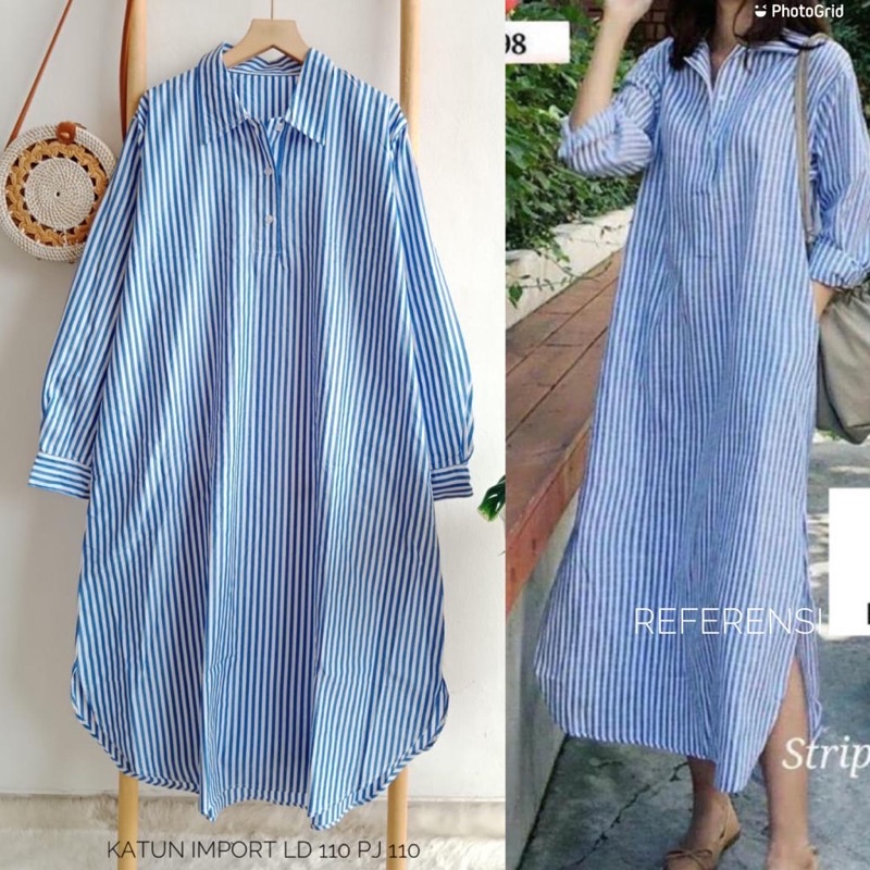 ATASAN TUNIK KEMEJA SALUR - TUNIK KEMEJA KATUN - TUNIK KEMEJA SALUR WANITA KEKINIAN