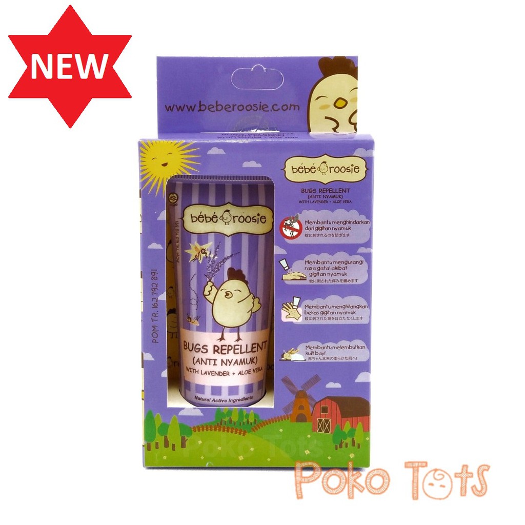 Bebe Roosie Bugs Repellent Cream 60gr Anti Nyamuk Serangga Bug WHS