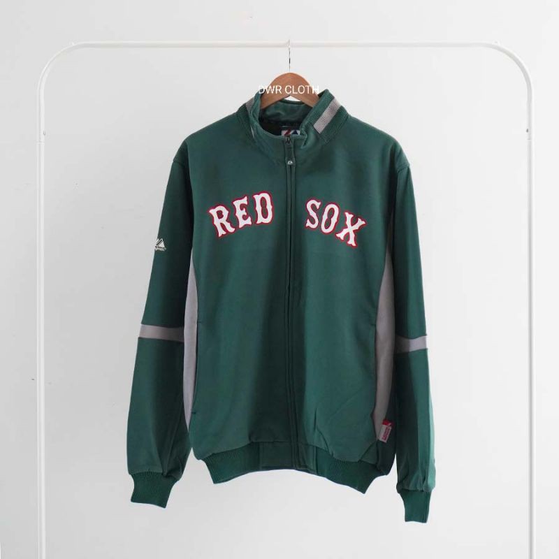Jaket Pria Majestic MLB Jacket Therma Base (Red Sox Green)