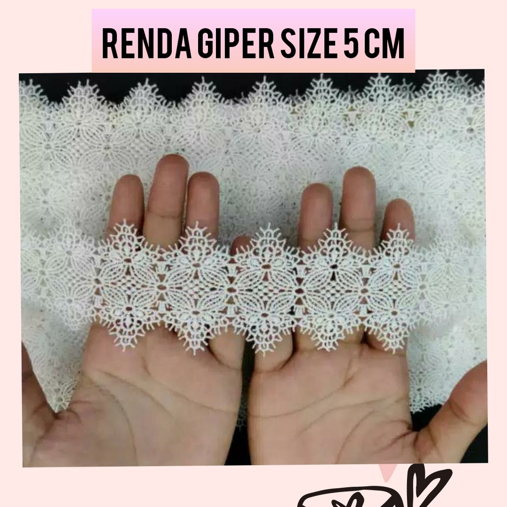 1 METER - 5 CM RENDA GIPER | RENDA BORDIR