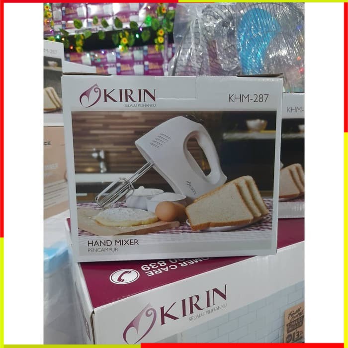 HAND MIXER KIRIN KHM287 MIXER MIKSER MIXSER TANGAN PENGADUK ADONAN KUE ROTI KIRIN PERALATAN PERLENGK