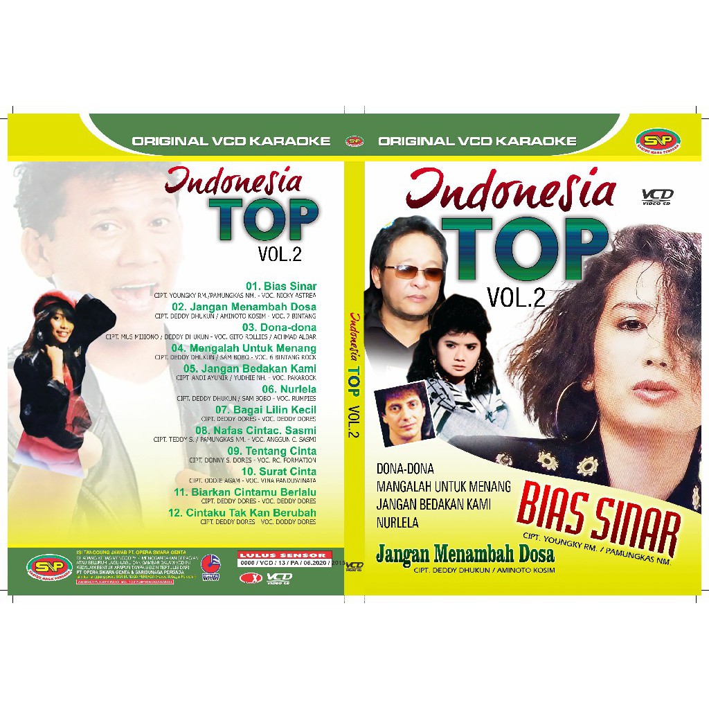 Vcd Original Pop Lagu Kenangan Kenangan Indonesia Top Vol 2