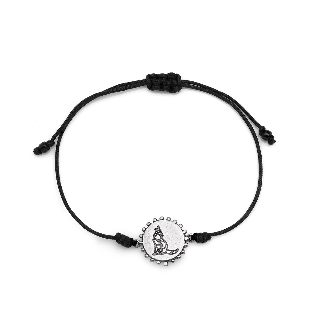 Wolf Definition of Life Sterling Silver Bracelet | Gelang Tali 925 Sterling Silver