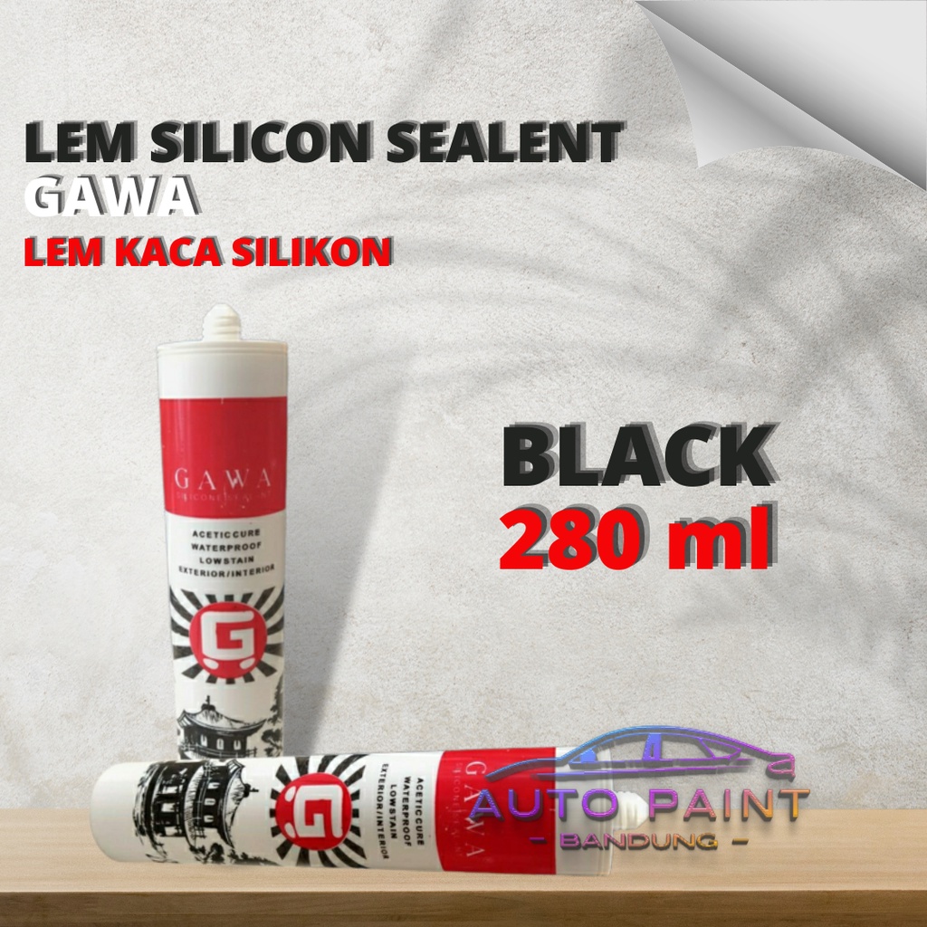 

LEM Silicon GAWA Lem Sealent Lem Kaca 280 ml - Hitam