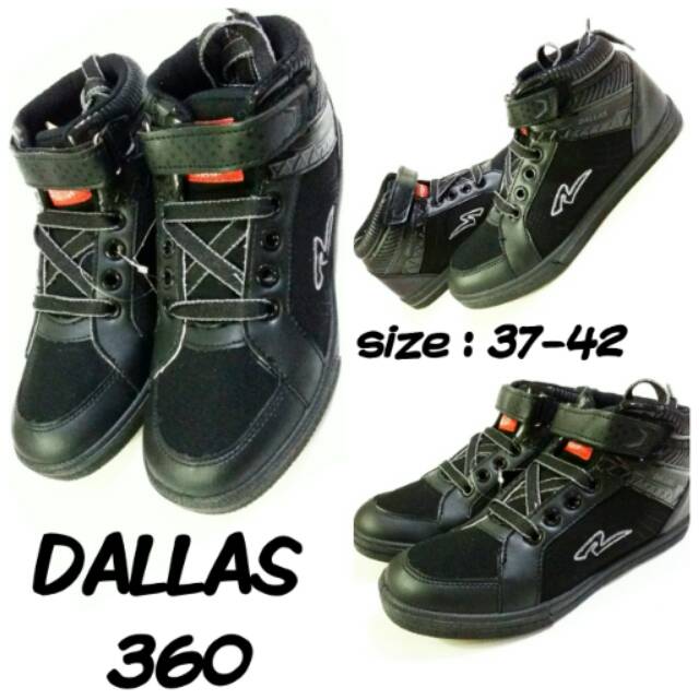 Sepatu sekolah dewasa Dallas 360 sepatu Full Black Termurah dan terbaru