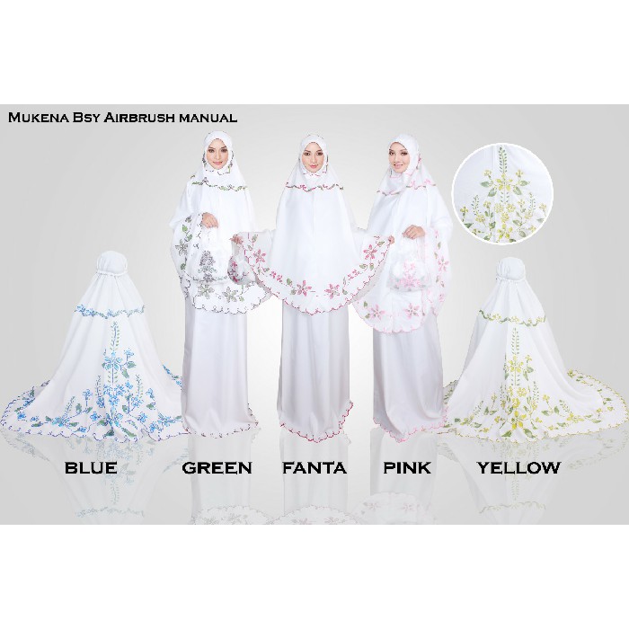 I93U2 MUKENA TATUIS TIARA 374 RAYON ADEM POLOS RENDA RIMPEL PUTIH TULANG BROKEN WHITE TRAVEL MURAH