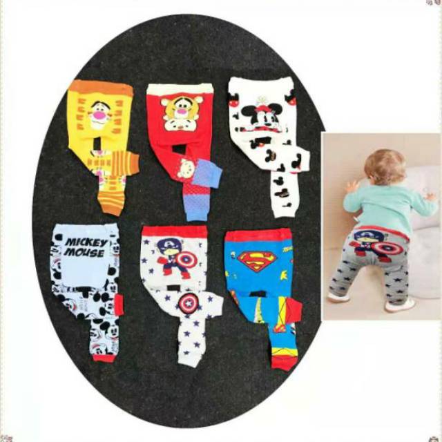 isi 4 Legging busha legging busa legging bayi anak motif polos legging cotton rich CR