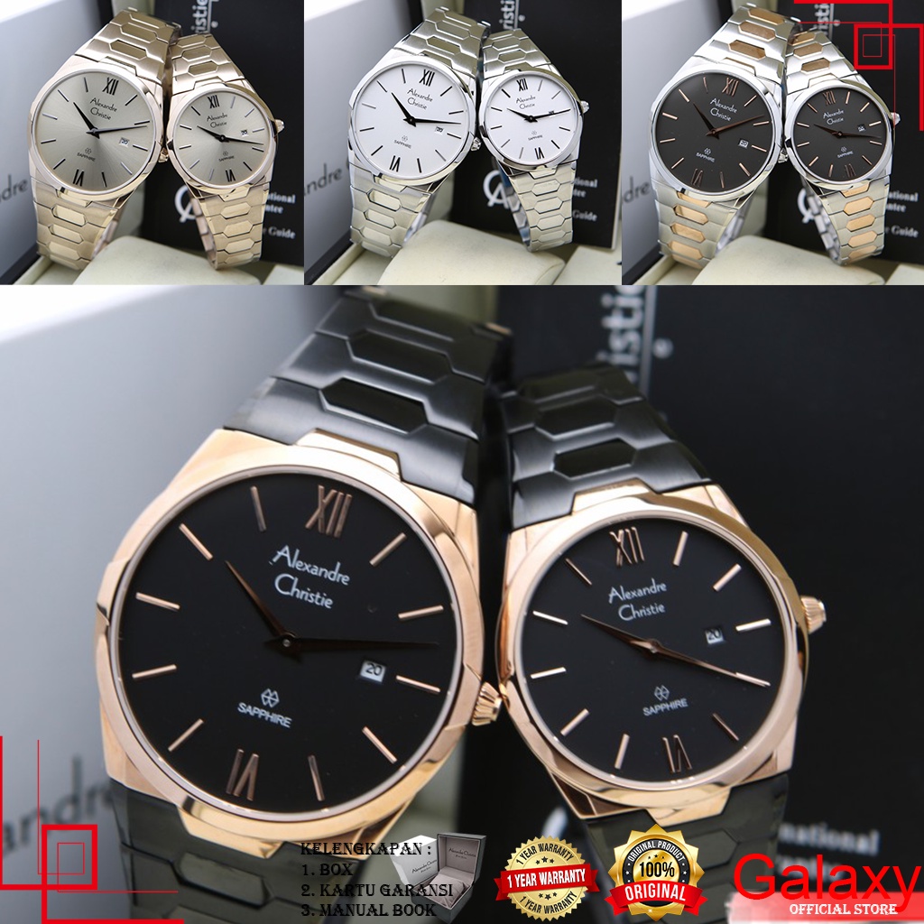 ALEXANDER CHRISTIE COUPLE ORIGINAL JAM TANGAN ALEXANDRE CHRISTIE COUPLE JAM ALEXANDER CHRISTIE 8542
