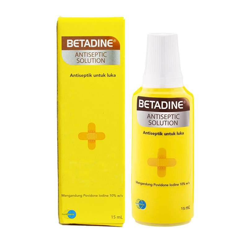 BETADINE ANTISEPTIC 30 ML &amp; 15 ML Solution - Cairan betadin Penyembuh Pembersih Luka