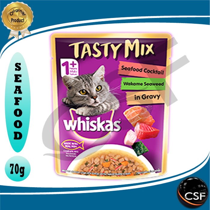 WHISKAS TASTY MIX 70g - All Varian / Makanan Kucing