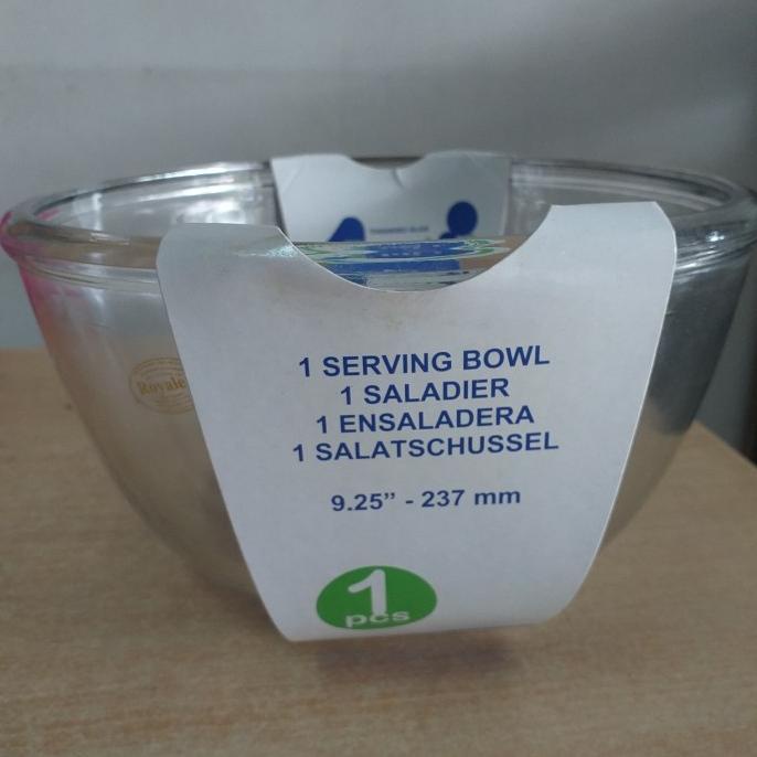 2 pcs Baskom Kaca Royalex Tempered Glass 9in / Mixing Bowl 24cm .