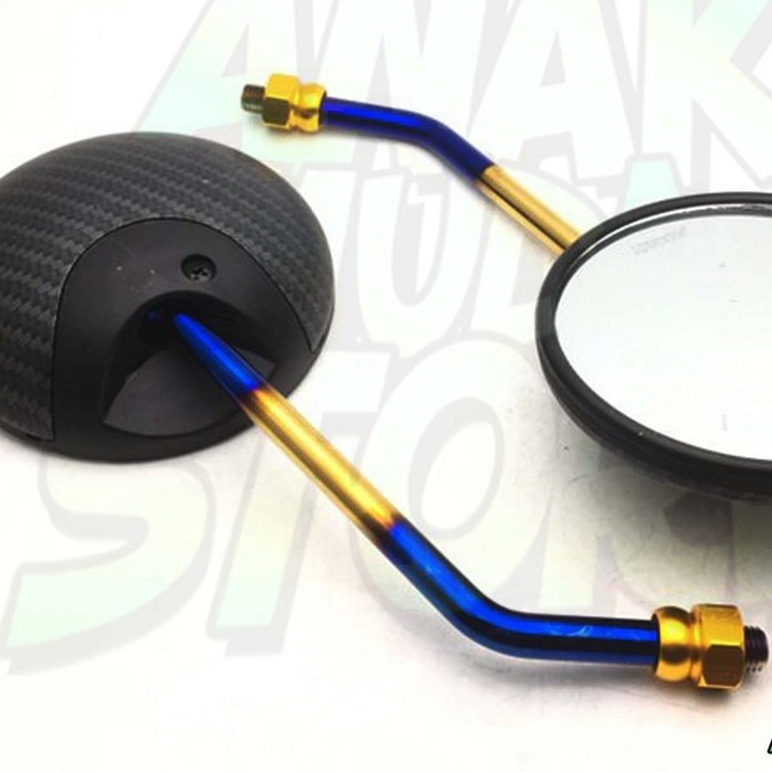 (SC02) Spion Bulat Karbon Carbon Variasi 2 Warna Model Scoopy Honda Beat Fi Street Vario Spacy Revo