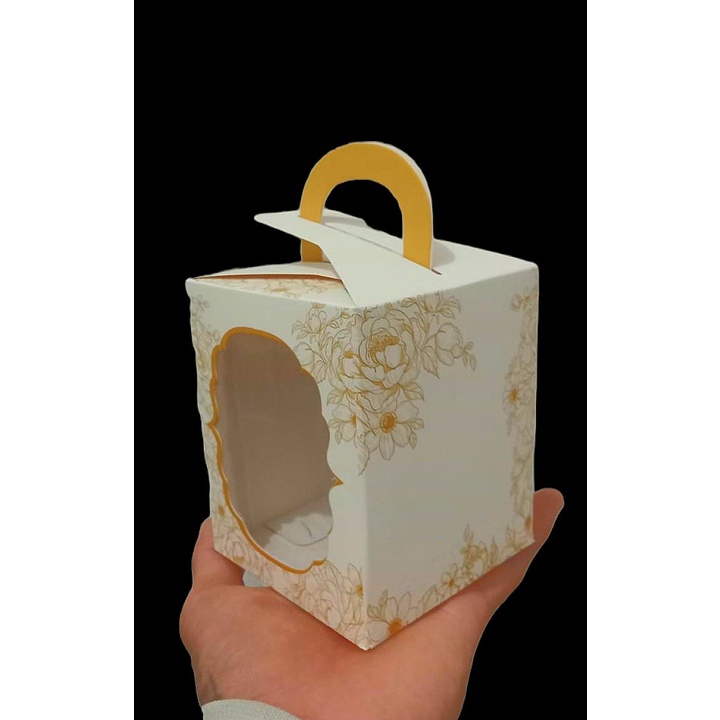 

BOX SOUVENIR 9x9x11 IVORY GOLD FLOWER