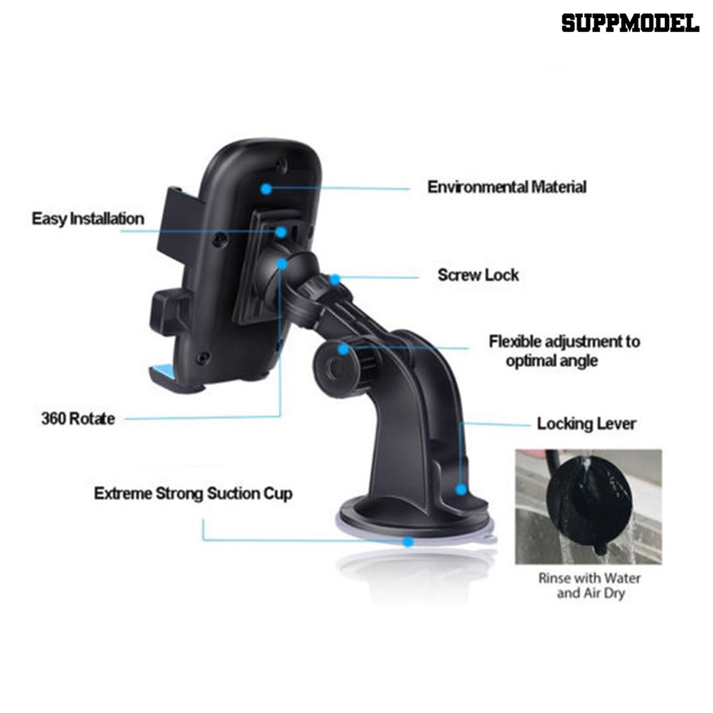 Sdl Stand Holder Hp Bisa Berputar Untuk Kaca Depan Mobil