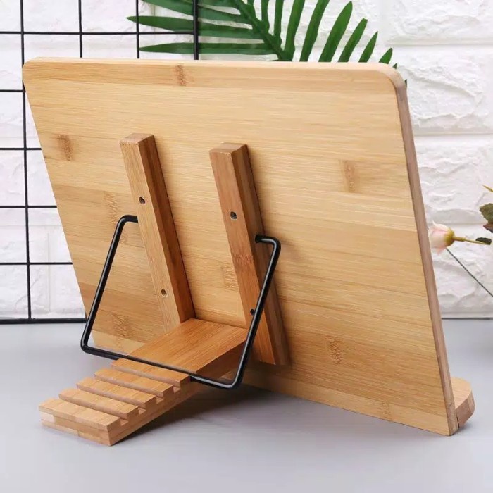 

Aman Reading Book Holder Tray Page Paper Clips Foldable Table Bookstand Terbatas