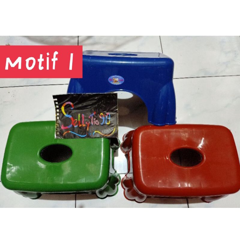 kursi anak plastik karakter animal anti slip bangkuk jongkok kecil anak