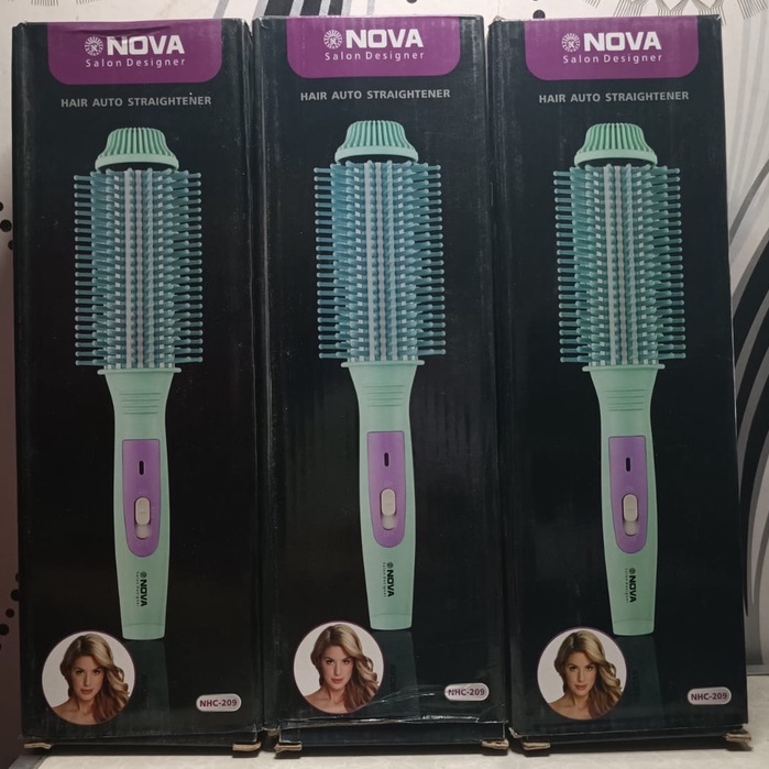 Promo terbaru!!! Catokan curly Nova NHC-209 sisir blow straightener