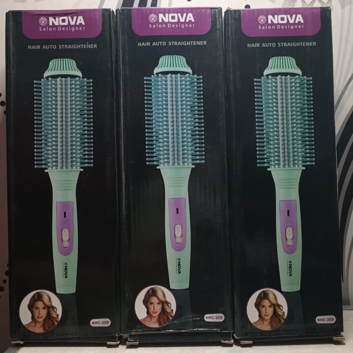 Promo terbaru!!! Catokan curly Nova NHC-209 sisir blow straightener