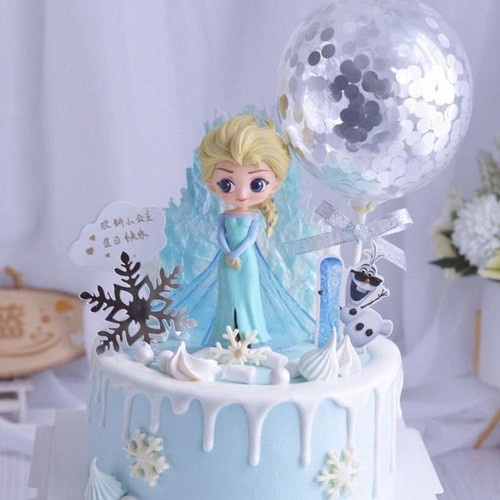 &lt;^ SJA ^&gt; Princess  Pajangan Hiasan Kue  Princess Belle Mermaid Elsa Frozen Snow White Pajangan Dekorasi Pesta Anak Princess