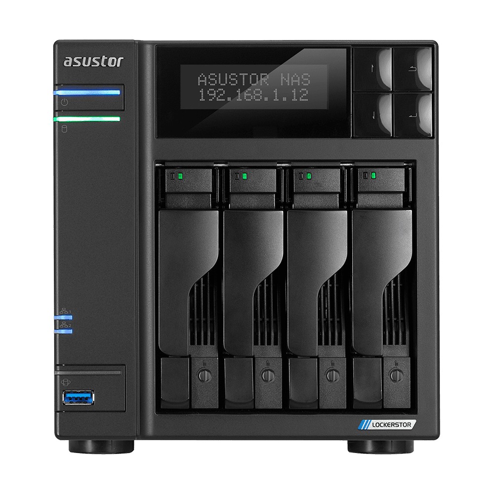 ASUSTOR AS6604T 8GB RAM 4-bay NAS EXC DISK Intel Celeron Quad-Core NAS